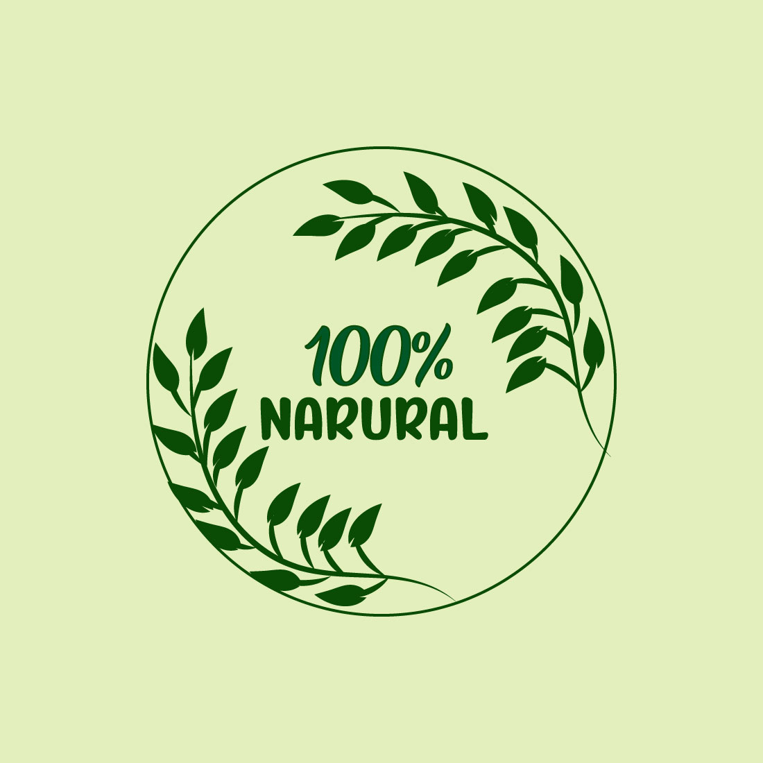 Free natural label logo cover image.