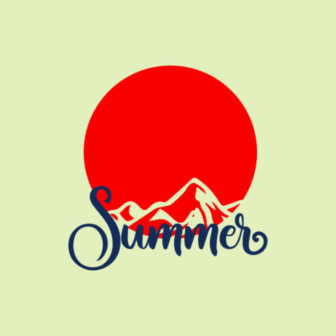 Free Sunset Summer Mountain Logo cover image.