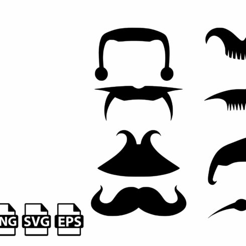 mustache style Set vector 74 cover image.
