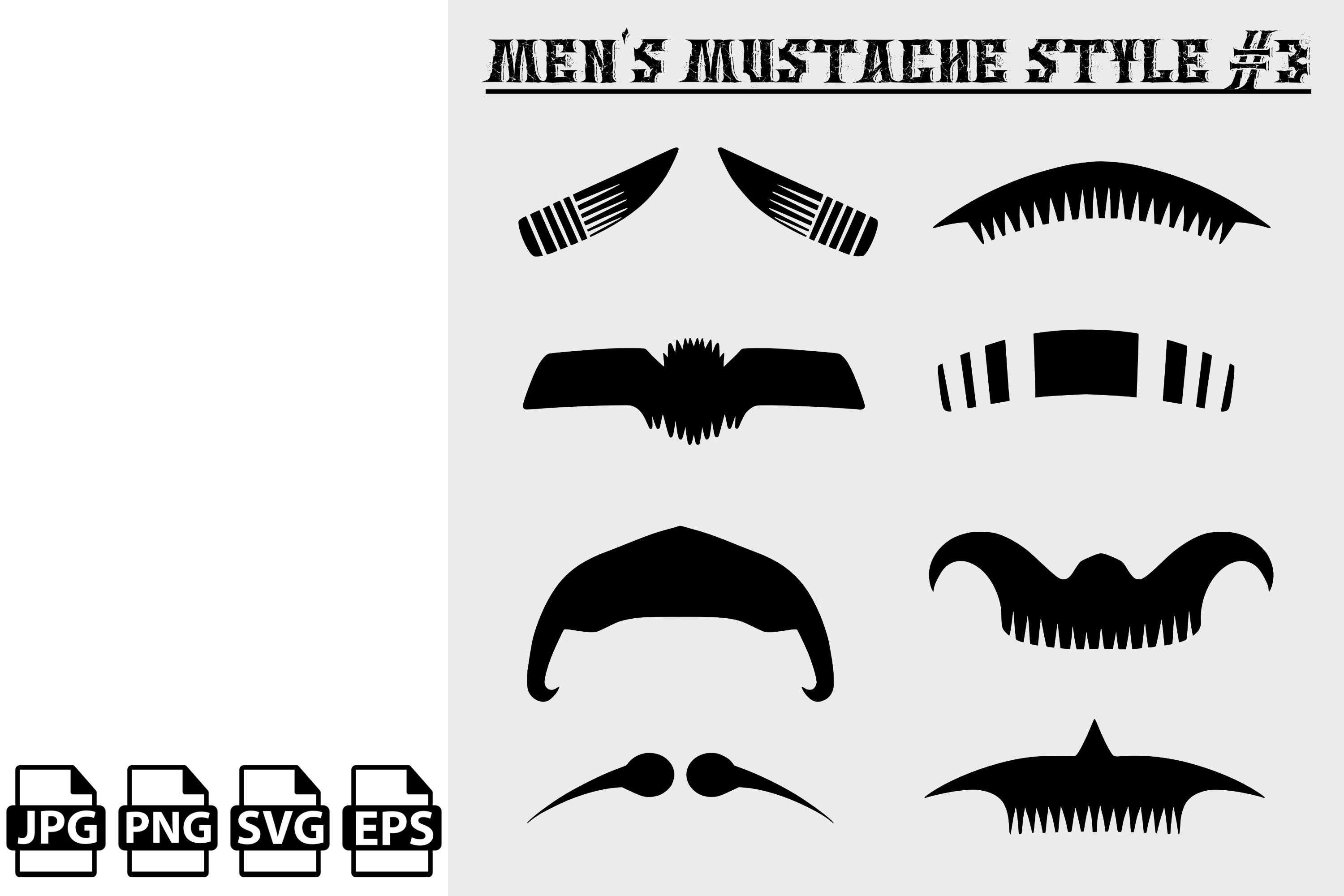 Mustache set vector 77 cover image.