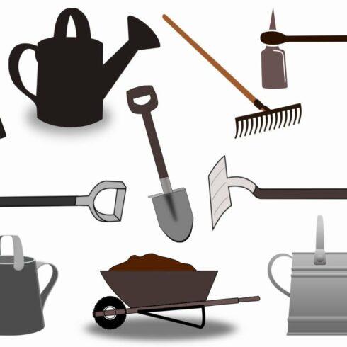 Garden Tools Clipart and Vector cover image.