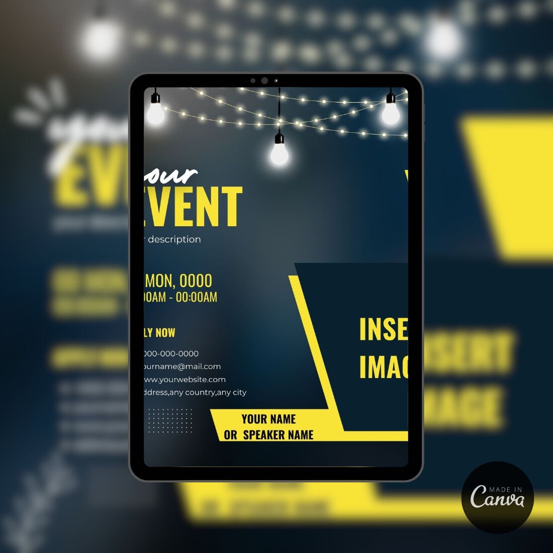 Template Design For Events In $6 Only preview image.