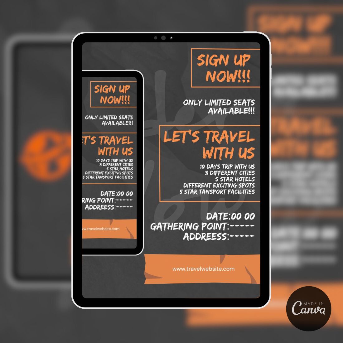 Template Design For Travel Agency preview image.