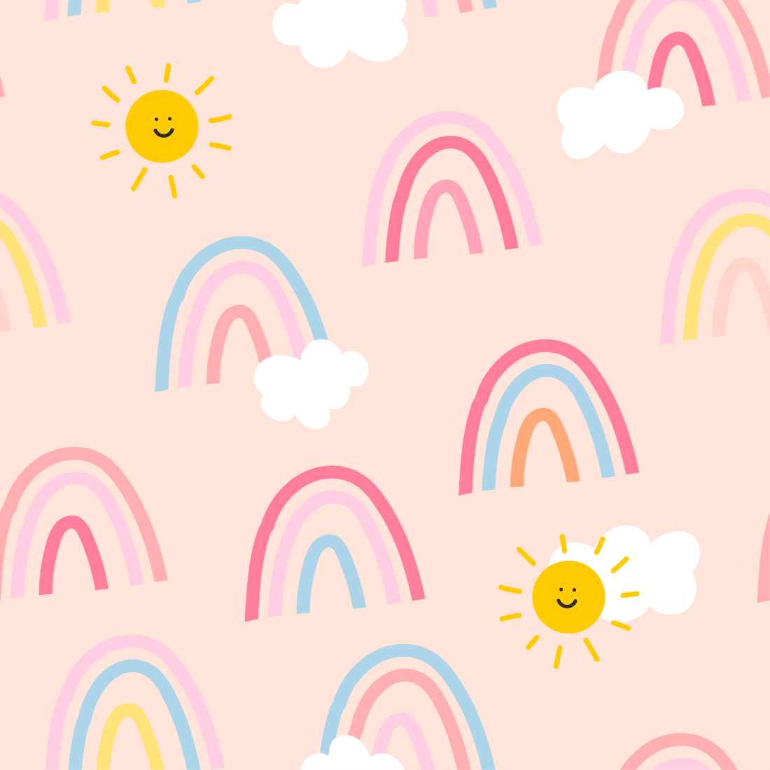 colorful seamless fun pattern preview image.