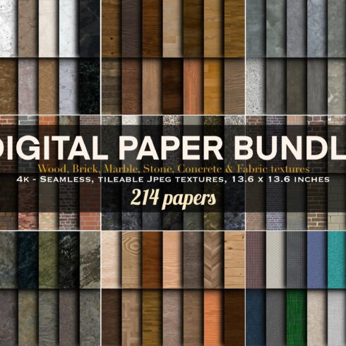 Digital scrapbooking paper bundle cover image.