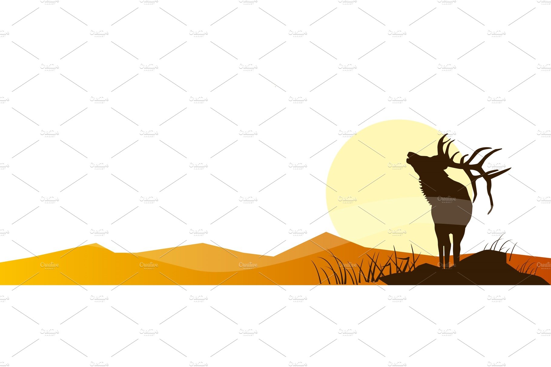 Hunting. Vector Poster cover image.