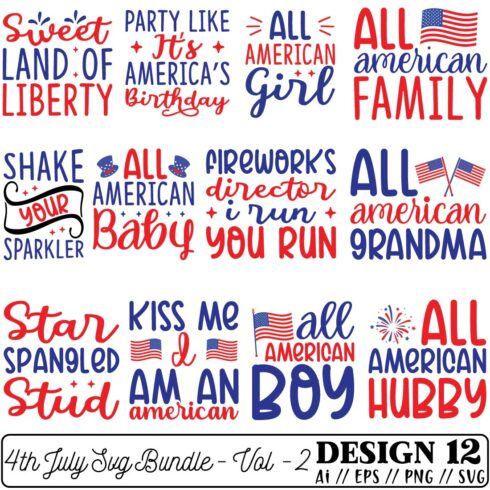 4th July SVG Bundle - Vol - 2 cover image.