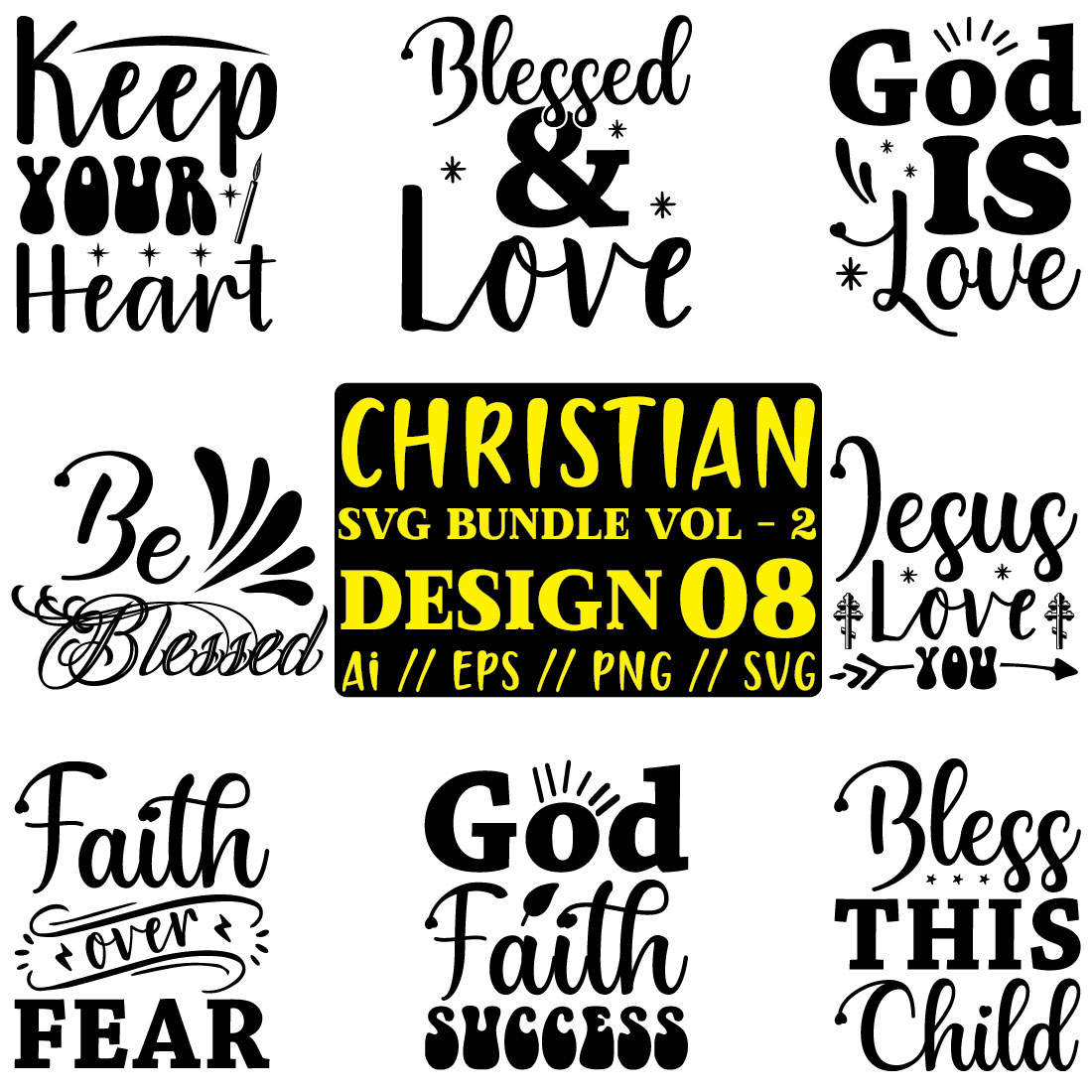 Christian SVG Bundle Vol - 2 cover image.