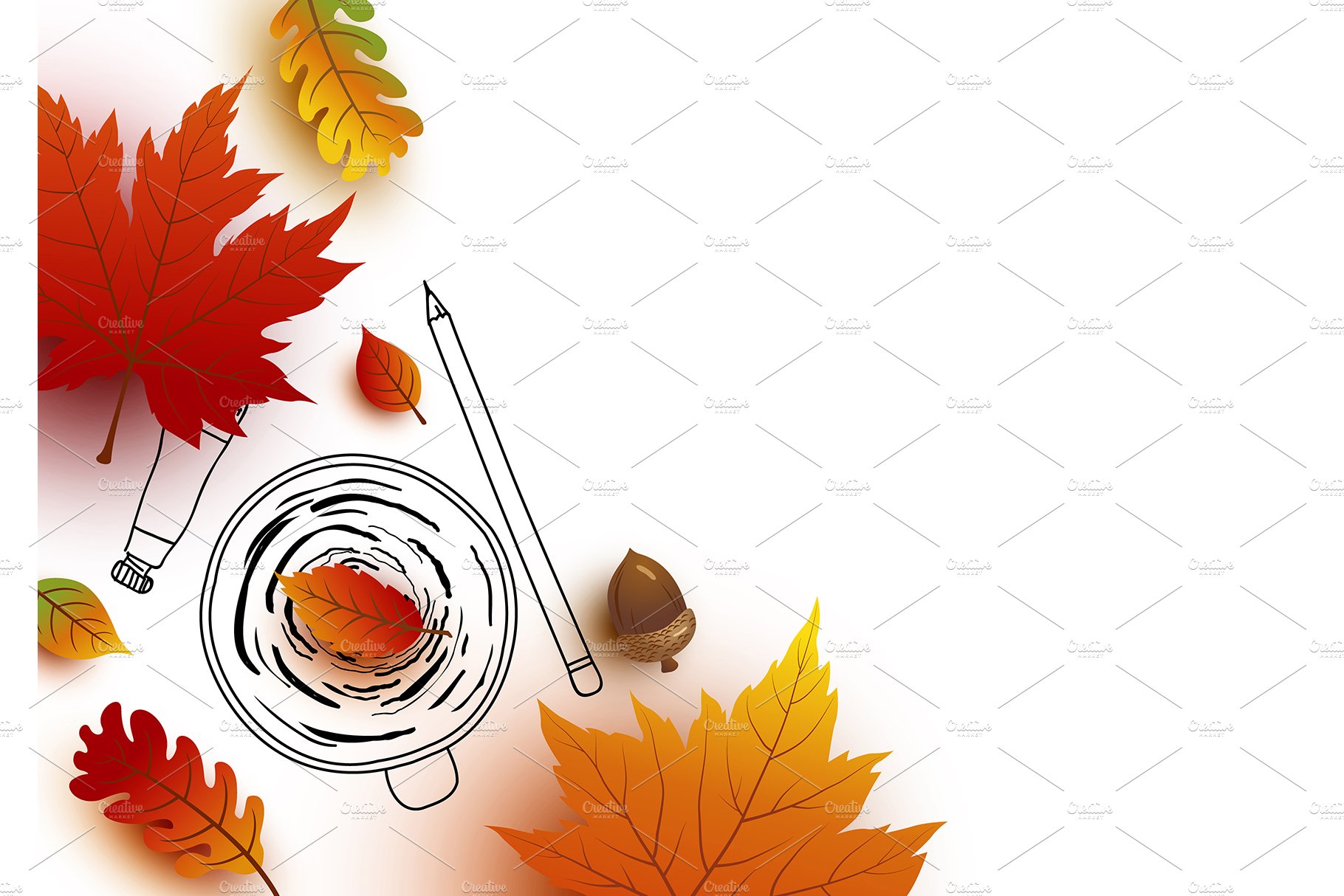 Autumn design with copy space cover image.