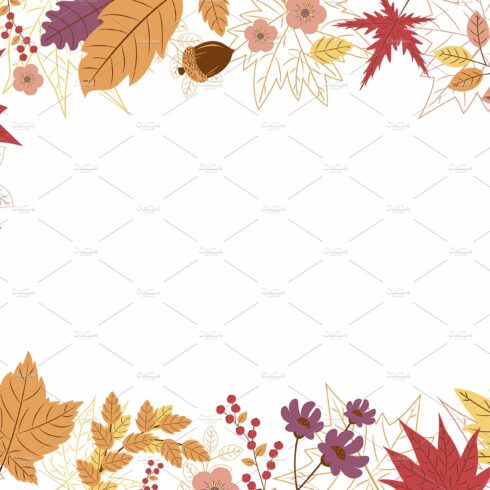 Autumn leaves background cover image.