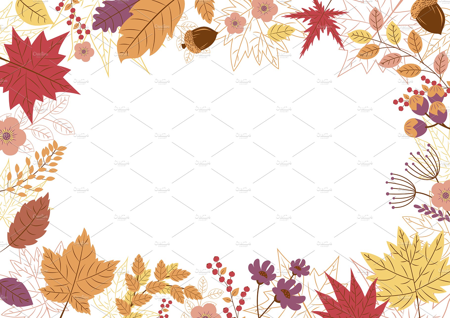 Autumn leaves background cover image.