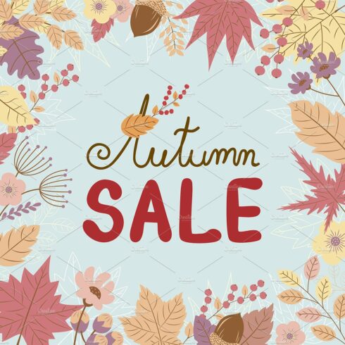 Autumn sale banner design cover image.