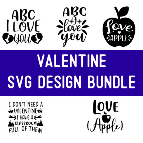 Valentine SVG Design Bundle cover image.