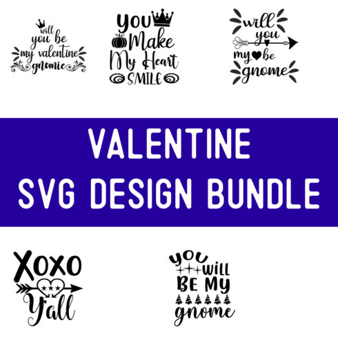 Valentine SVG Design Bundle cover image.