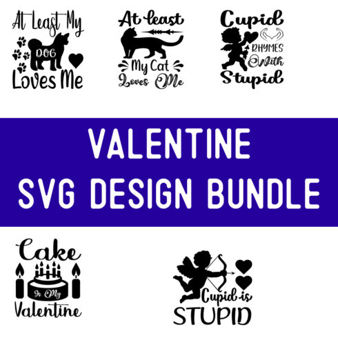 Valentine SVG Design Bundle cover image.