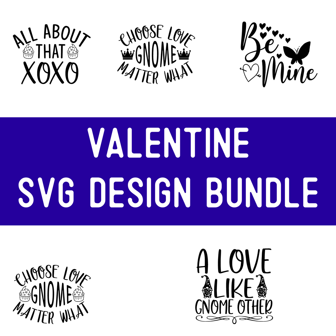 Valentine SVG Design Bundle cover image.