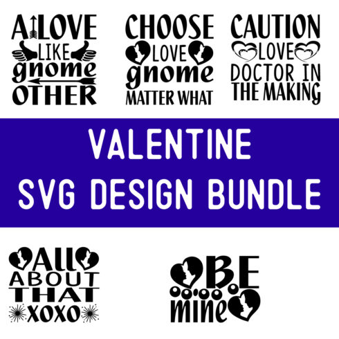 Valentine SVG Design Bundle cover image.