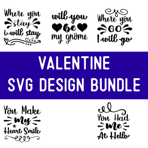 Valentine SVG Design Bundle cover image.