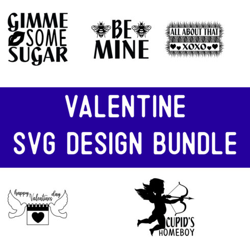 Valentine SVG Design Bundle cover image.