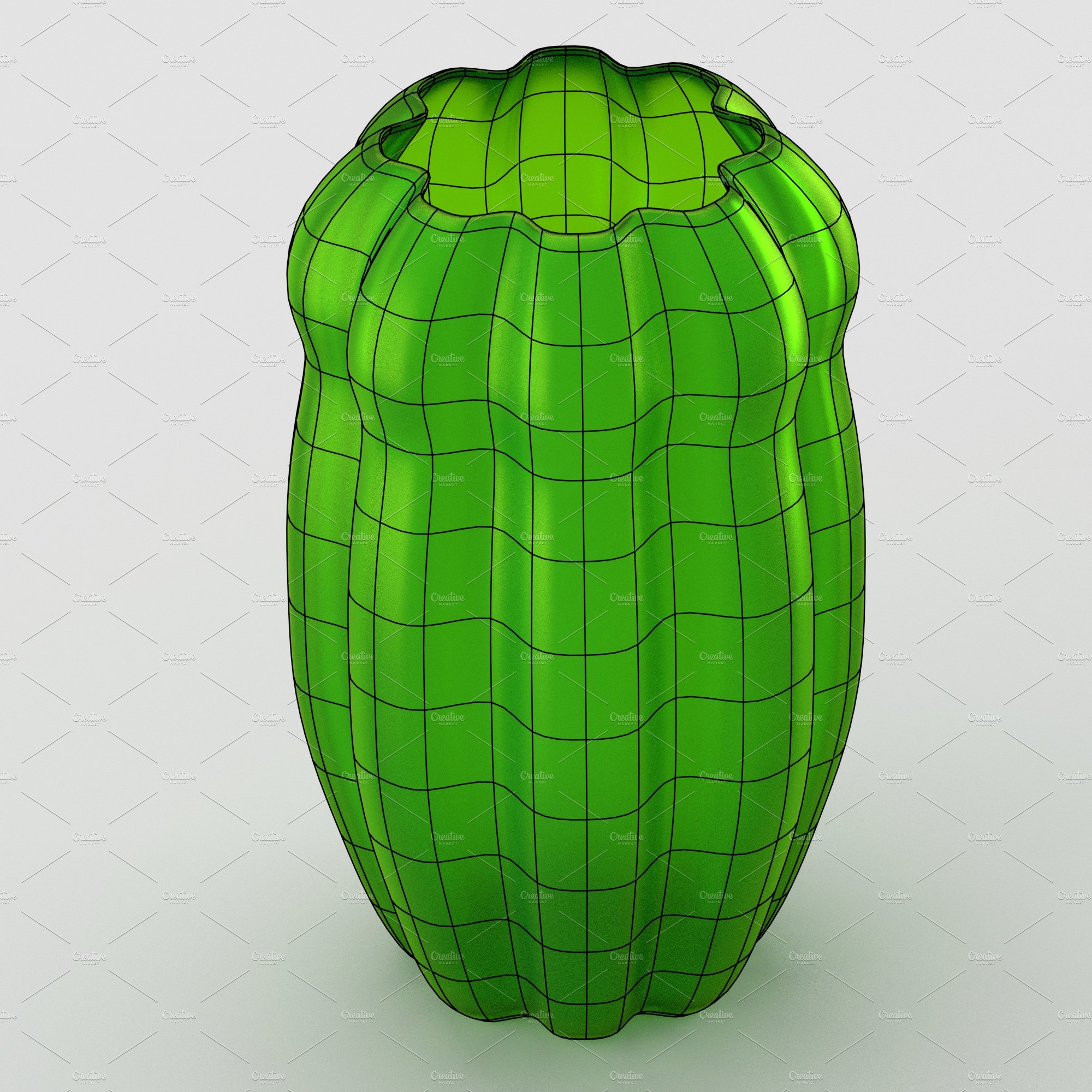 Decorative matte glass vase preview image.