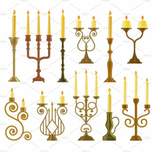 Candelabrum or candlestick with cover image.