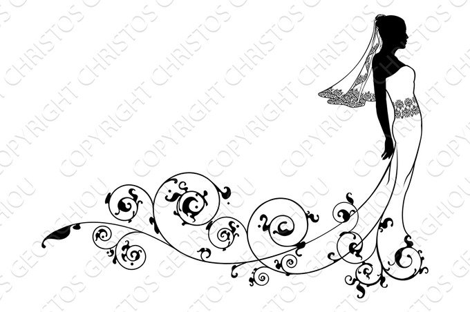 wedding dress silhouettes png