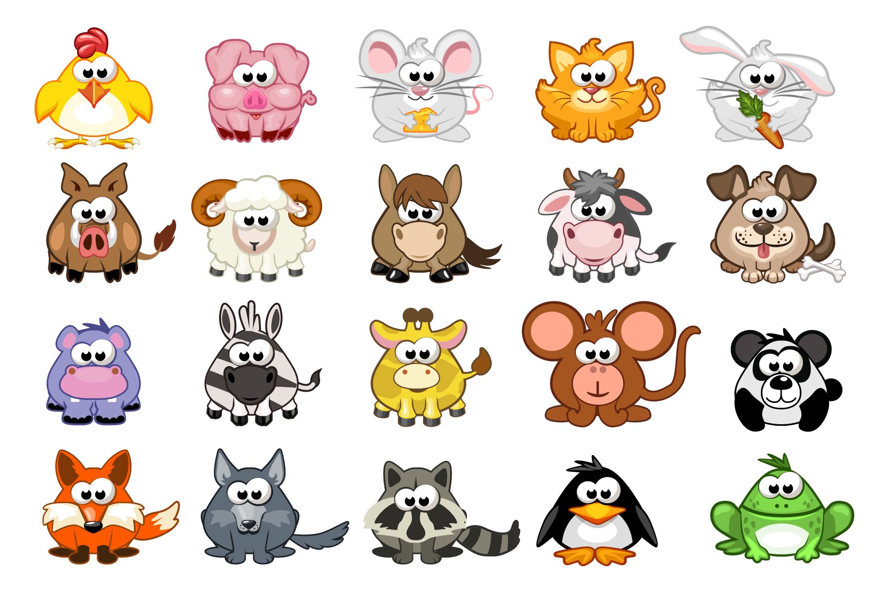 Text name animals, funny font preview image.