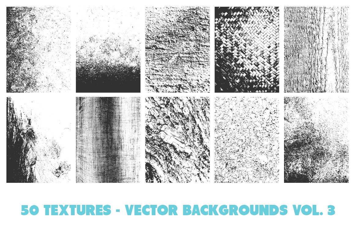 50 Vector Texture Backgrounds Vol. 3 cover image.