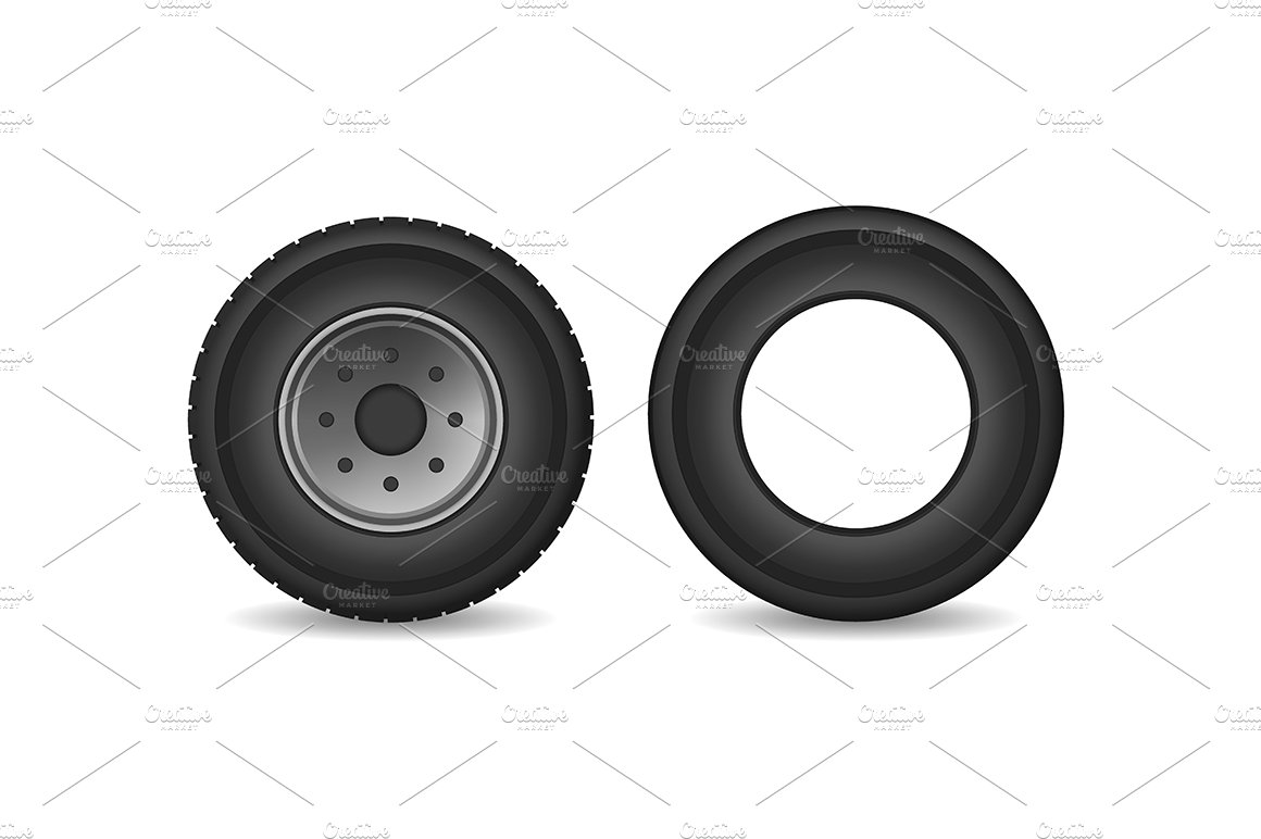 Black Rubber Tires and Car Wheels preview image.