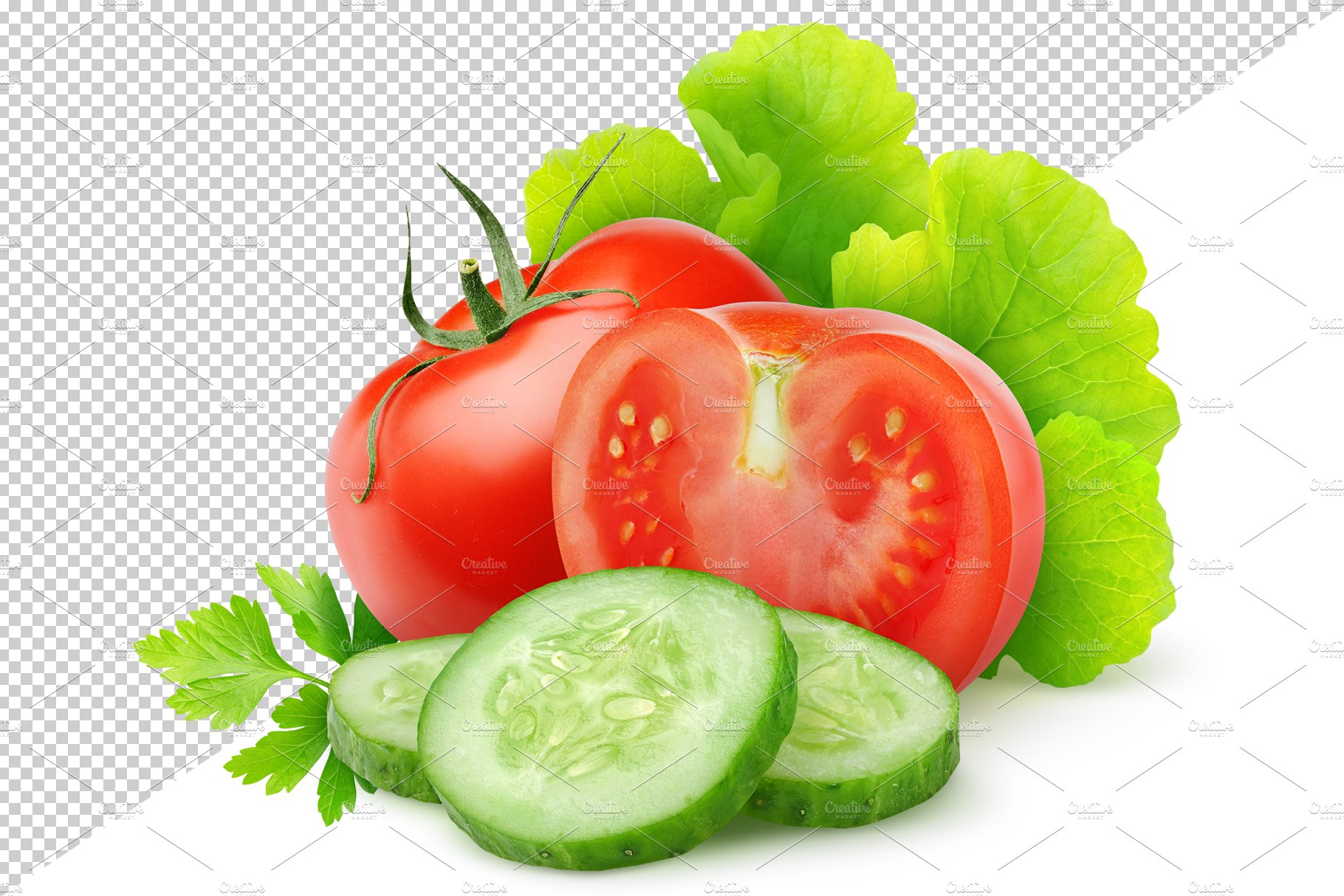 Fresh salad vegetables preview image.