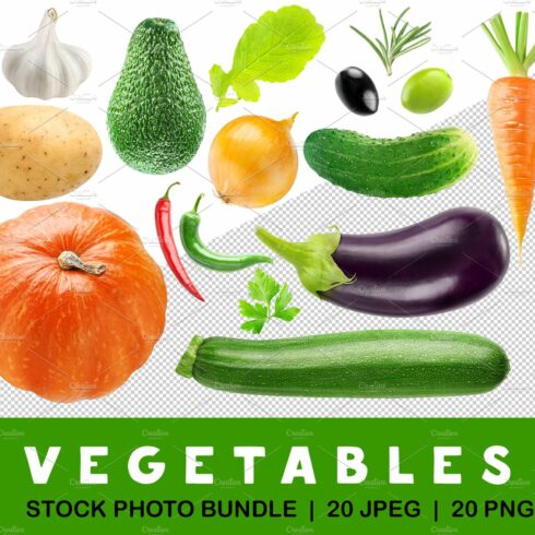 20 fresh vegetables cover image.