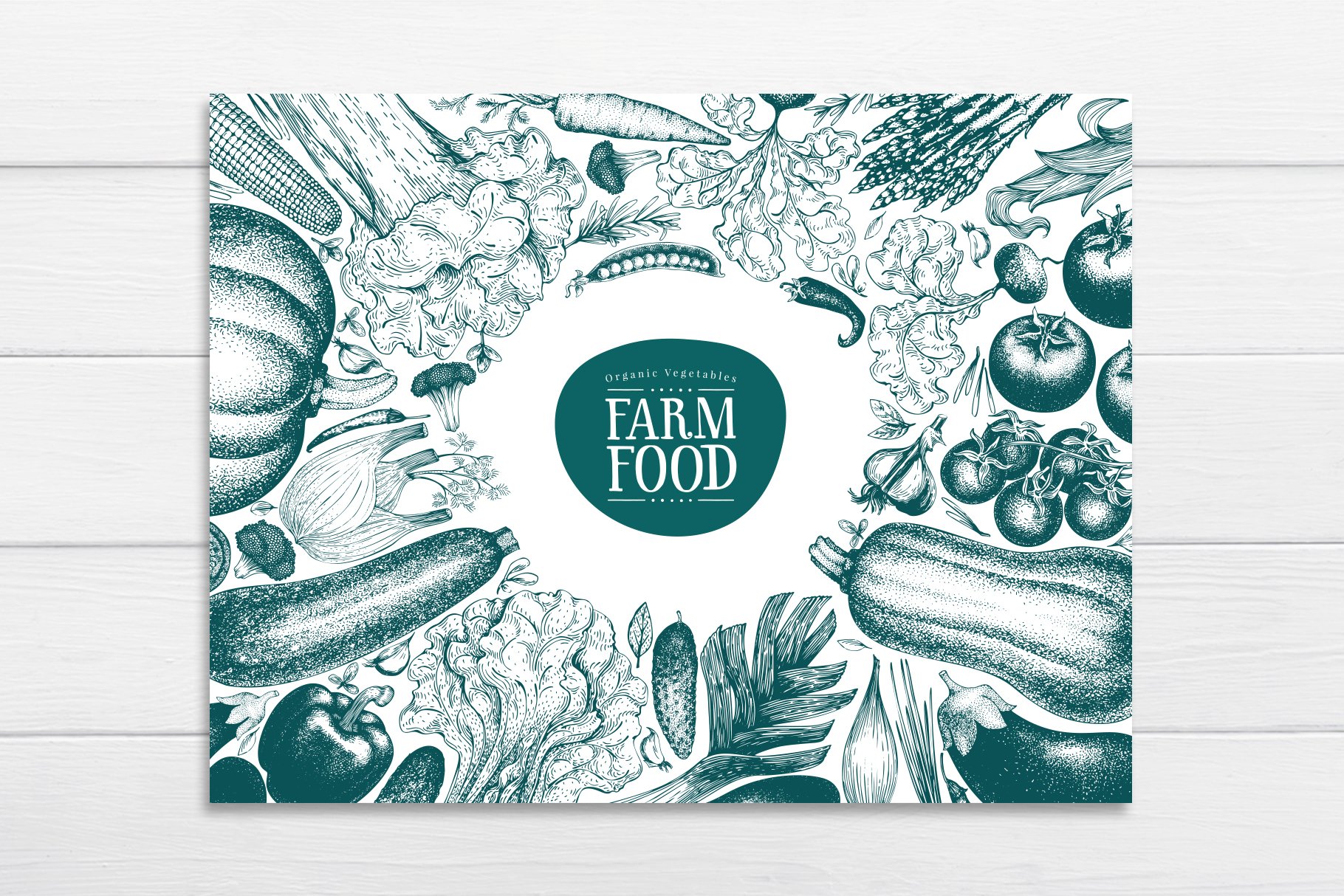 Vegetable Vector Frame preview image.