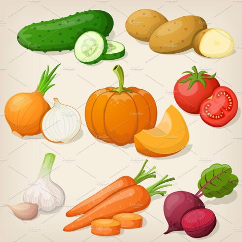 Set of vegetable cover image.