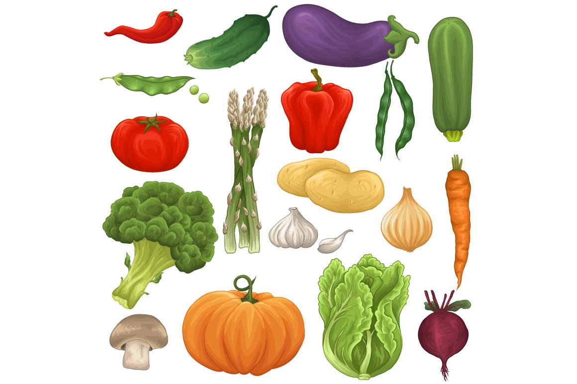 Vegetable set, patterns, backgrounds cover image.