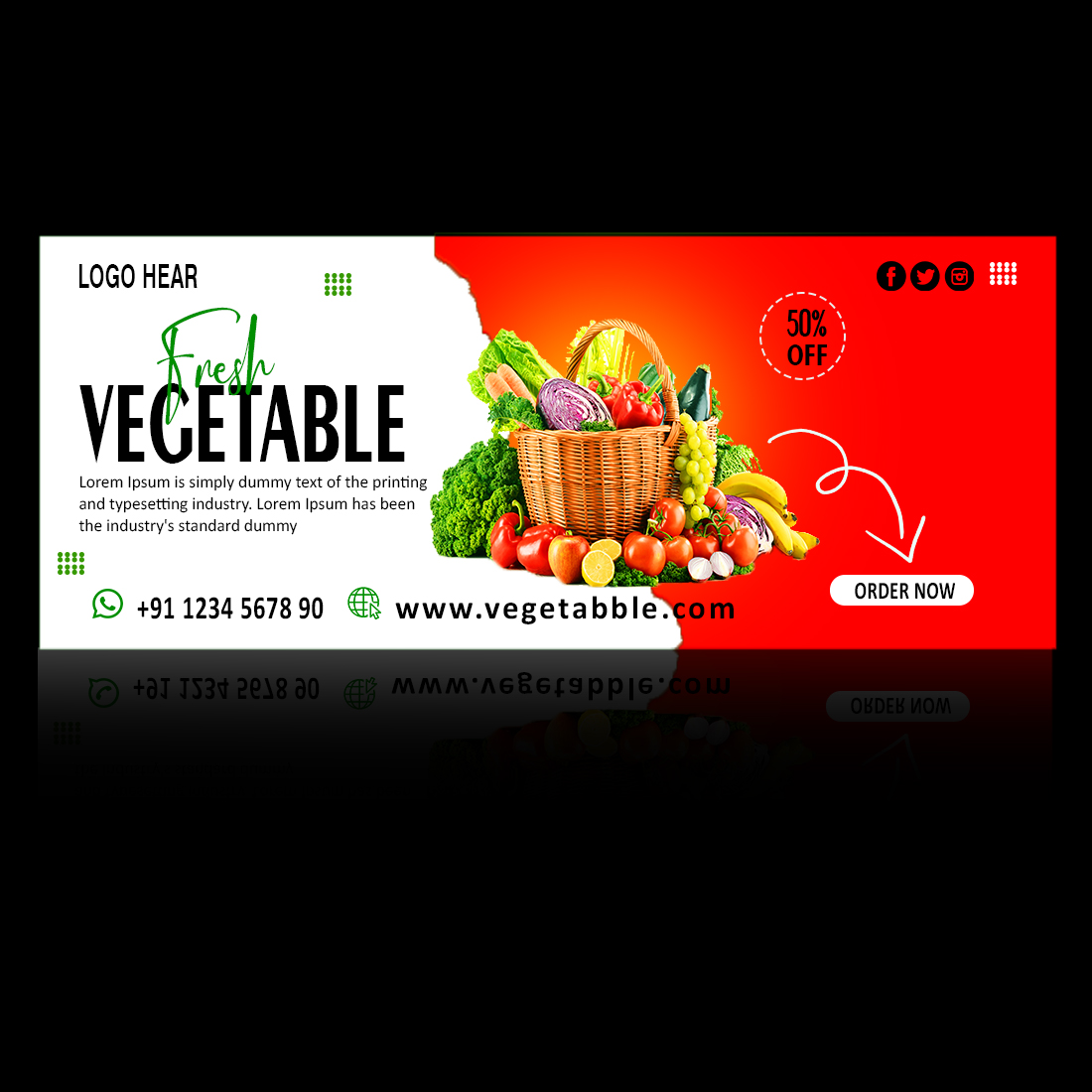 vegitable banner design 2024.02 20