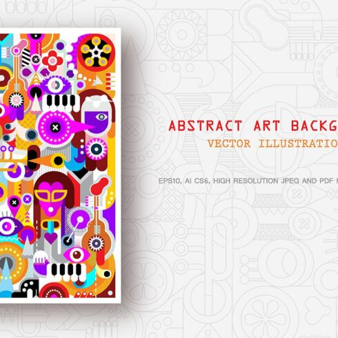 Abstract art vector background cover image.