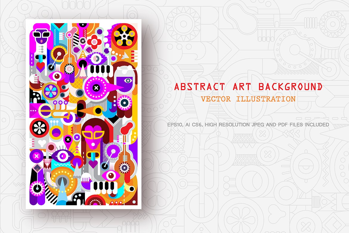 Abstract art vector background cover image.