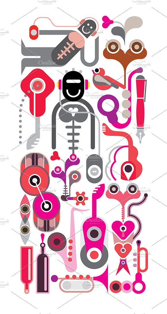 Music vector illustration cover image.