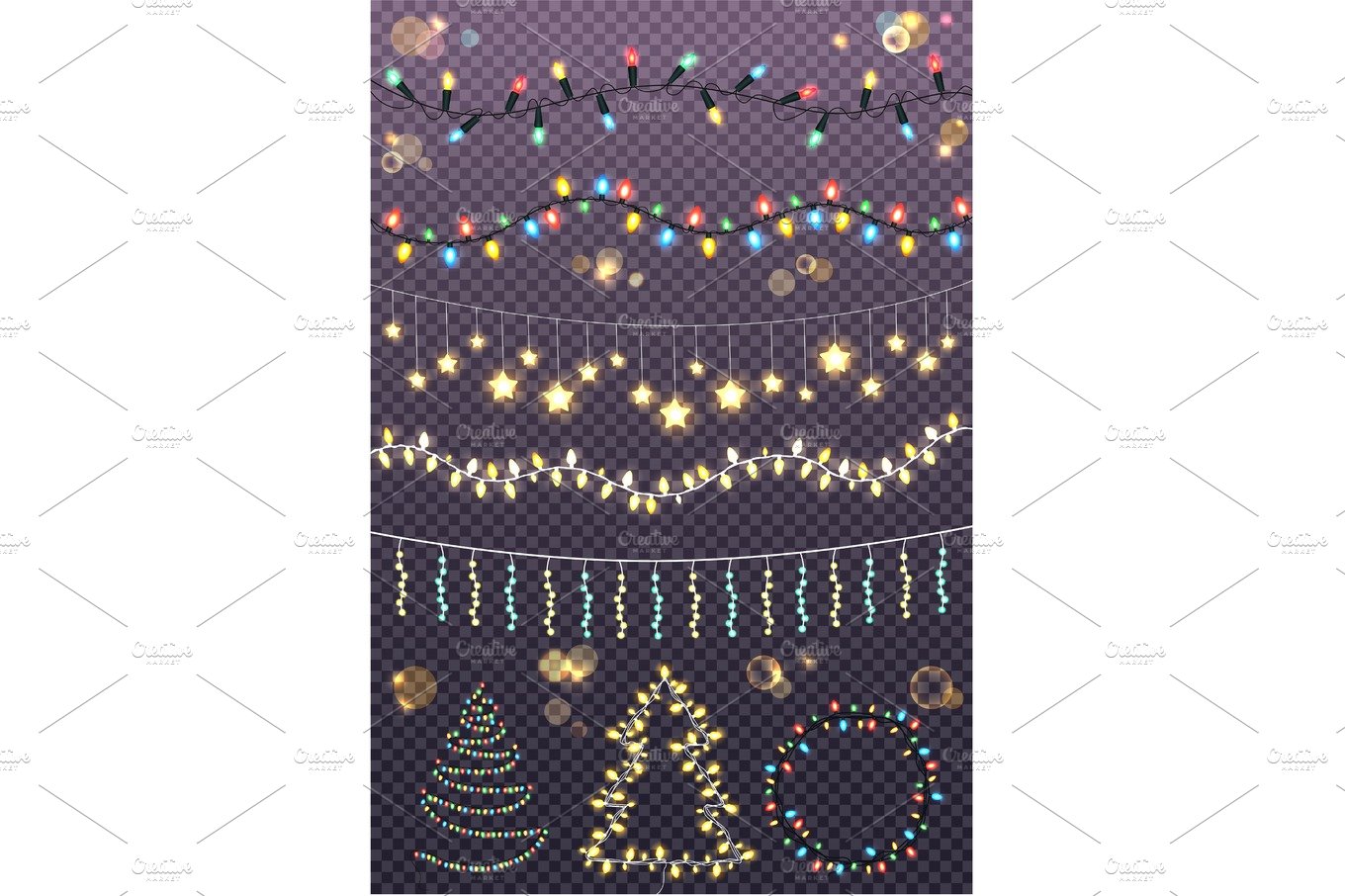 Garland Ropes Set and Figures of Christmas Tree cover image.