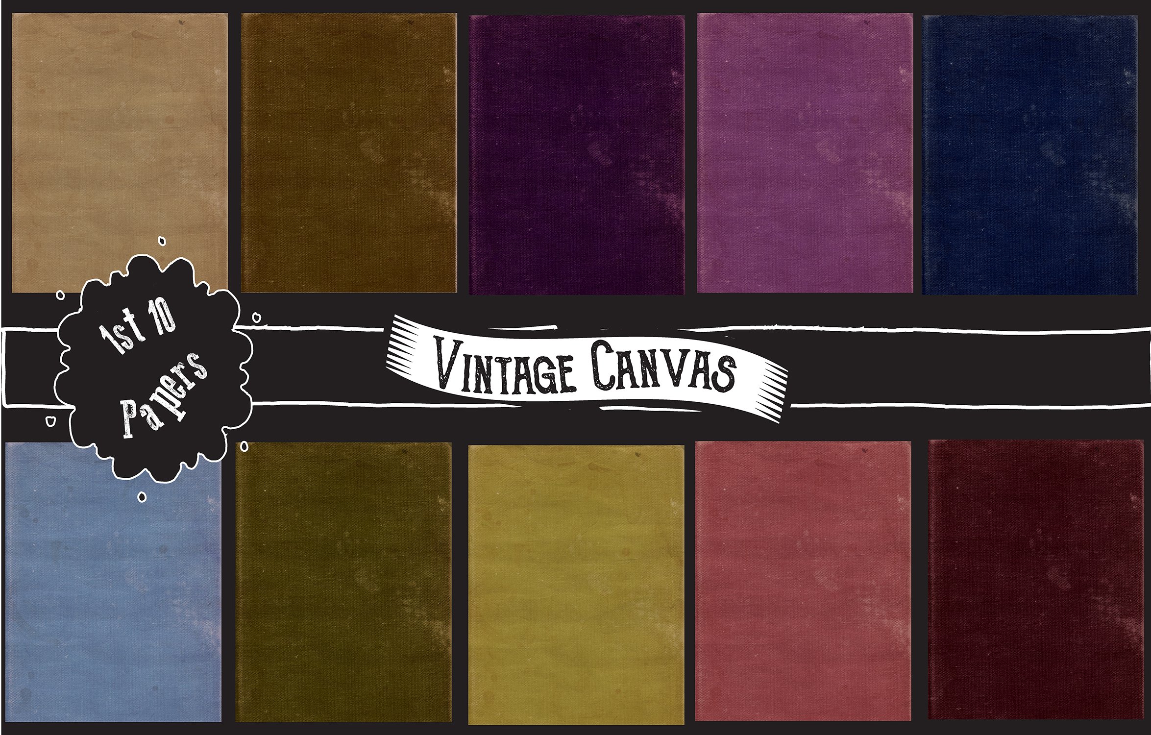 Vintage Canvas Paper Textures 3 preview image.