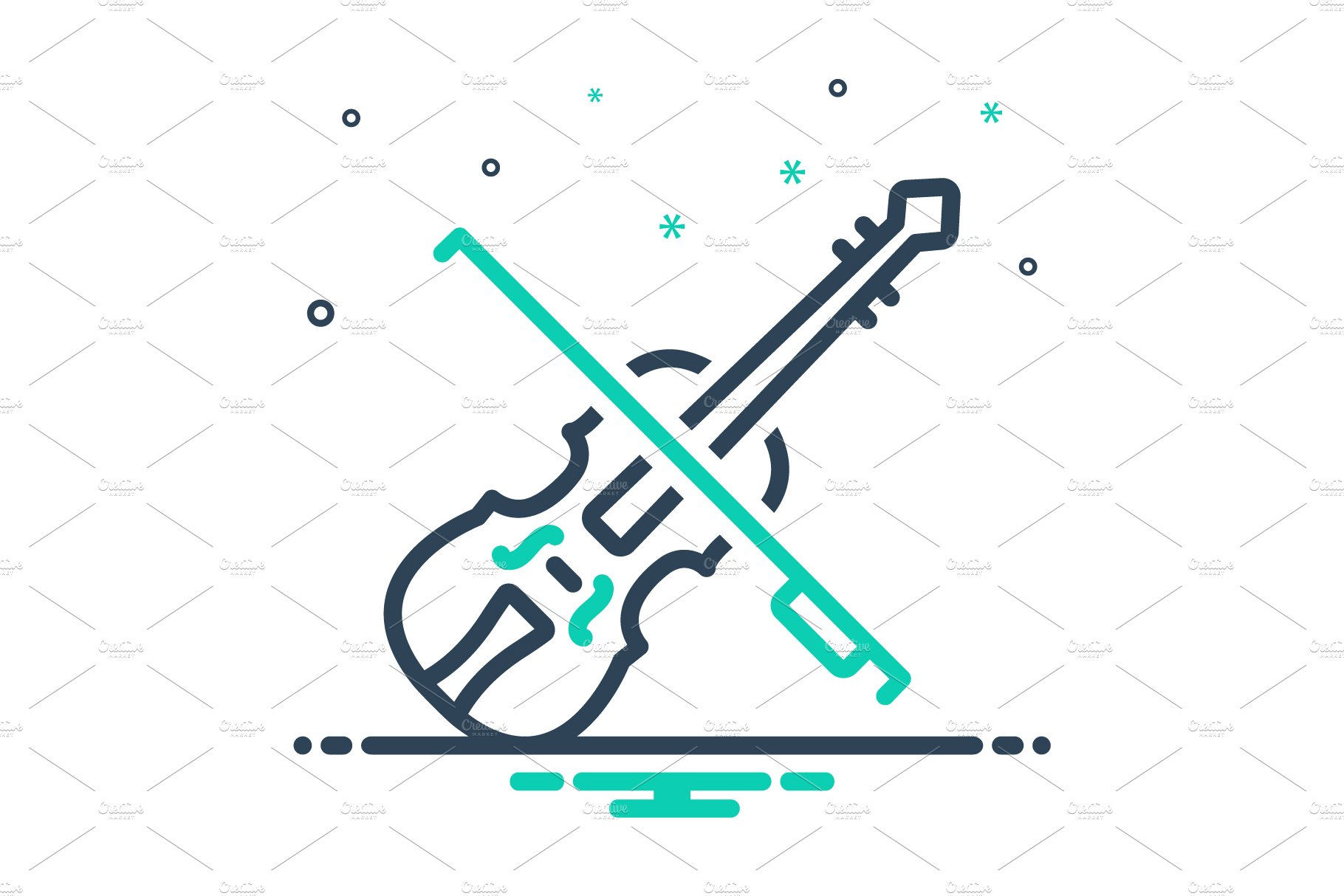 Violin fiddle mix icon cover image.