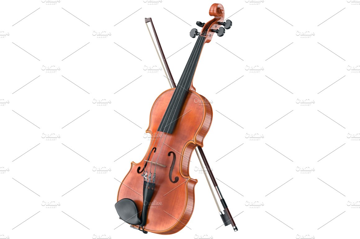 Violin musical equipment, set preview image.