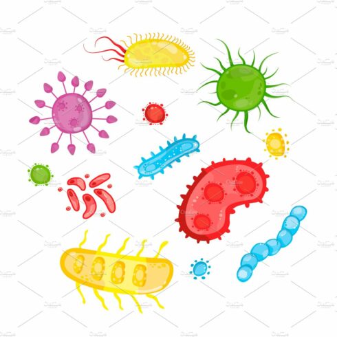 Different type of virus and bacteria cover image.
