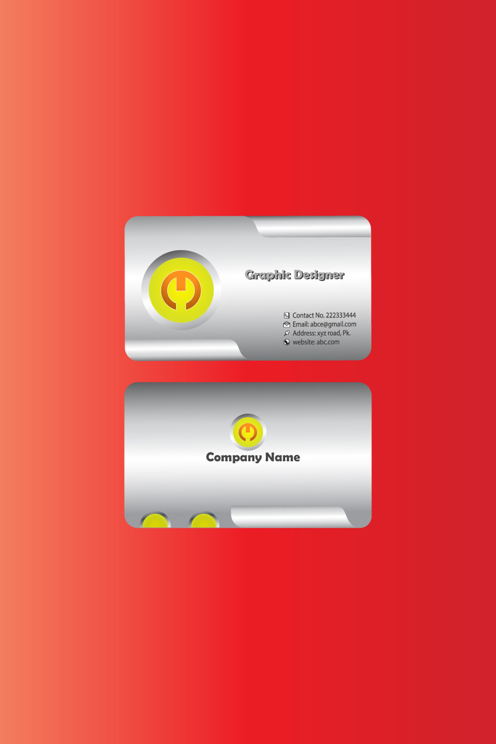 Gray Color Aesthetic Business Card bundle pinterest preview image.