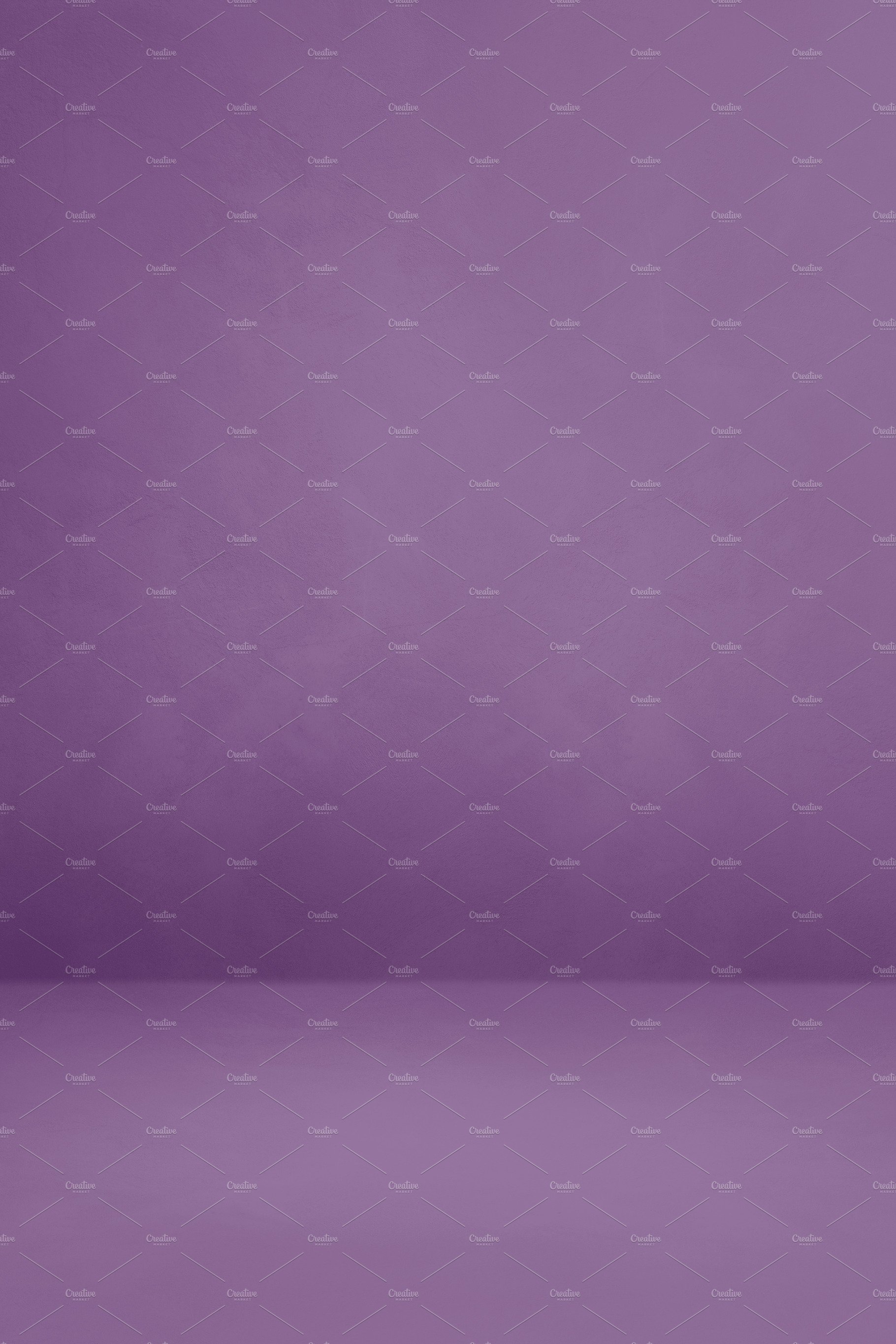 Empty dark lilac purple concrete interior background cover image.