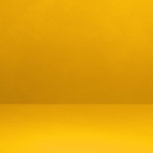 Empty yellow concrete interior background banner cover image.