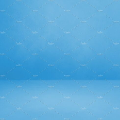 Empty blue concrete interior background cover image.