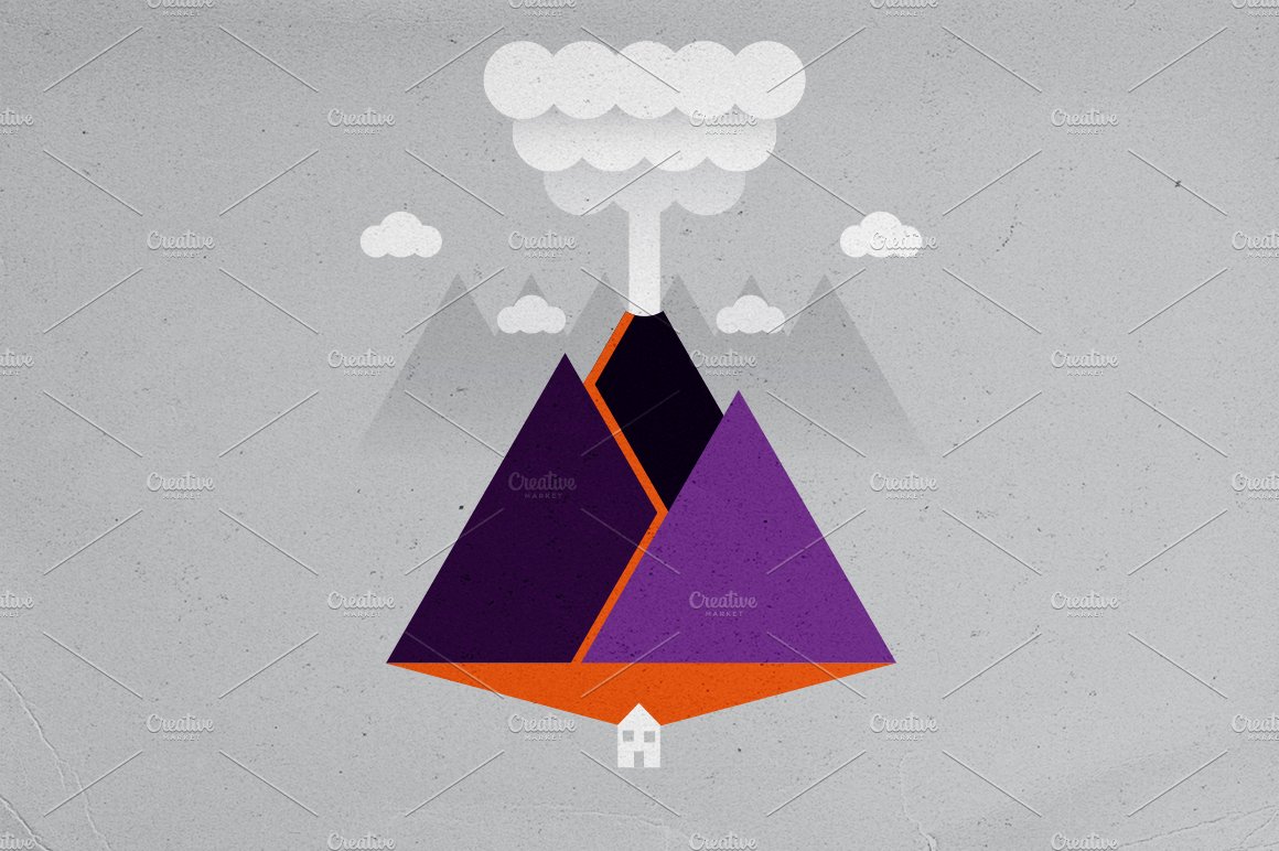 Volcano Eruption Minimalism cover image.