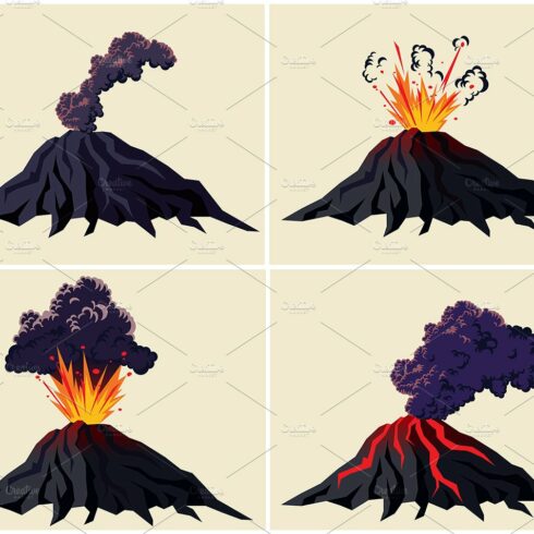 Volcanic eruption mini Set cover image.