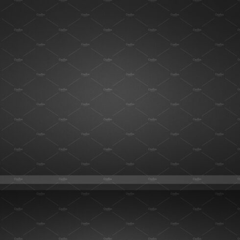 Empty shelf on a black wall. Background template. Square banner cover image.